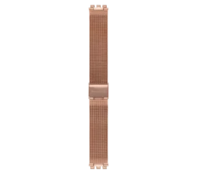 Cinturino a maglia Skin in acciaio inossidabile con finitura PVD oro rosa