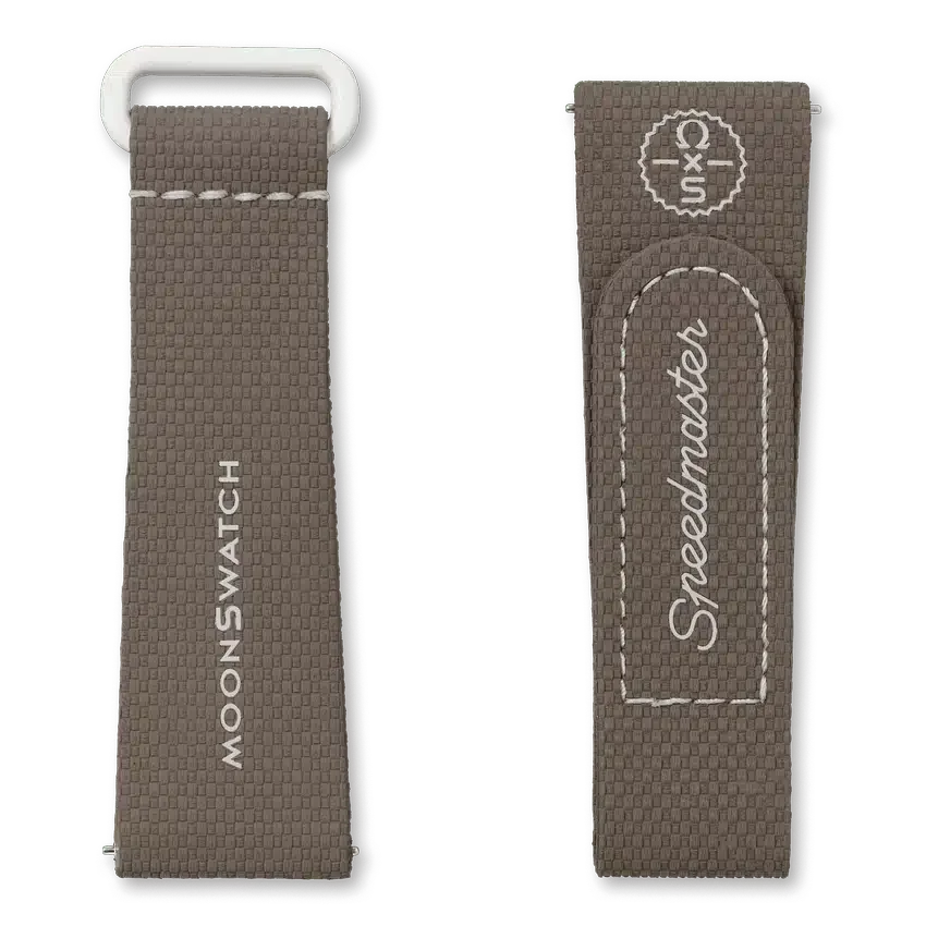 Cinturino in gomma MoonSwatch marrone scuro/sabbia