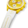 Cinturino MoonSwatch in gomma bianco/giallo