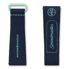 Cinturino MoonSwatch in gomma blu scuro/verde