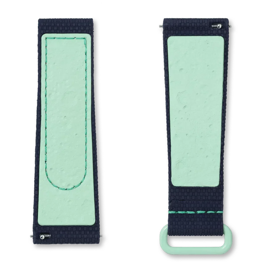 Cinturino MoonSwatch in gomma blu scuro/verde