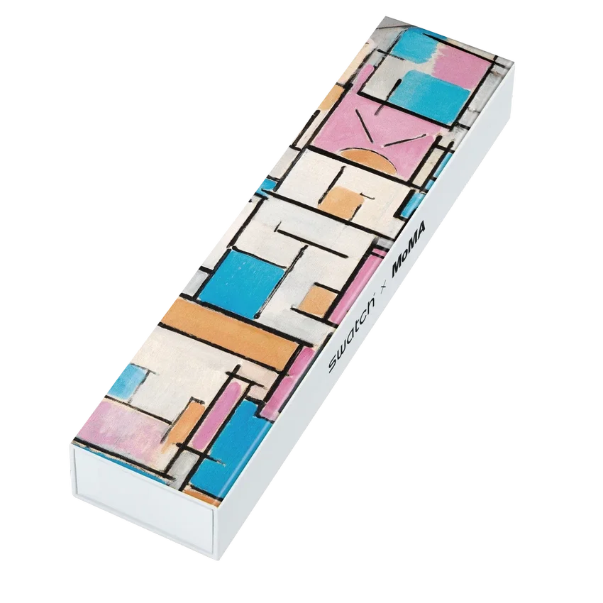 Composizione ovale con piani colorati 1