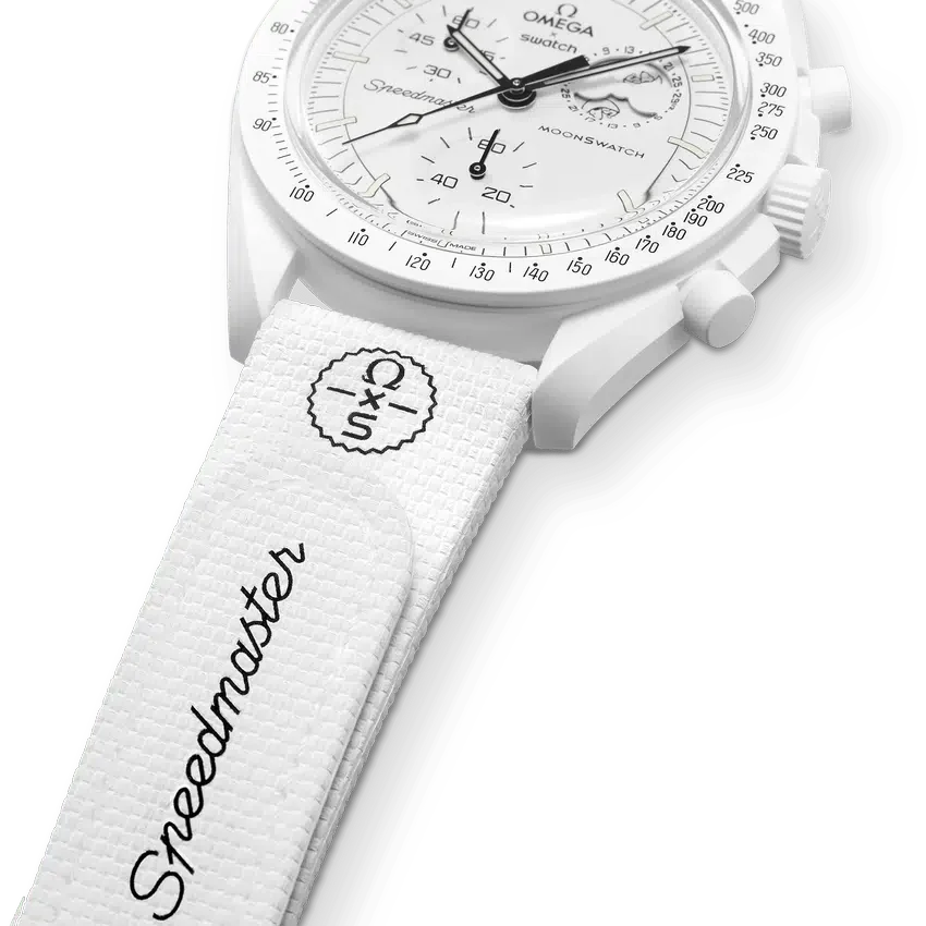 MoonSwatch in gomma bianca/bianca