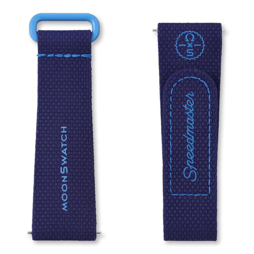 MoonSwatch in gomma blu navy/blu