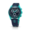 MoonSwatch in gomma blu scuro/turchese