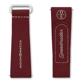 MoonSwatch in gomma bordeaux/grigio chiaro
