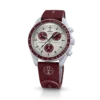 MoonSwatch in gomma bordeaux/grigio chiaro