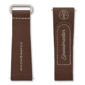 MoonSwatch in gomma marrone/beige