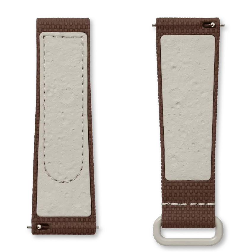 MoonSwatch in gomma marrone/beige