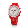 MoonSwatch in gomma rossa/bianca
