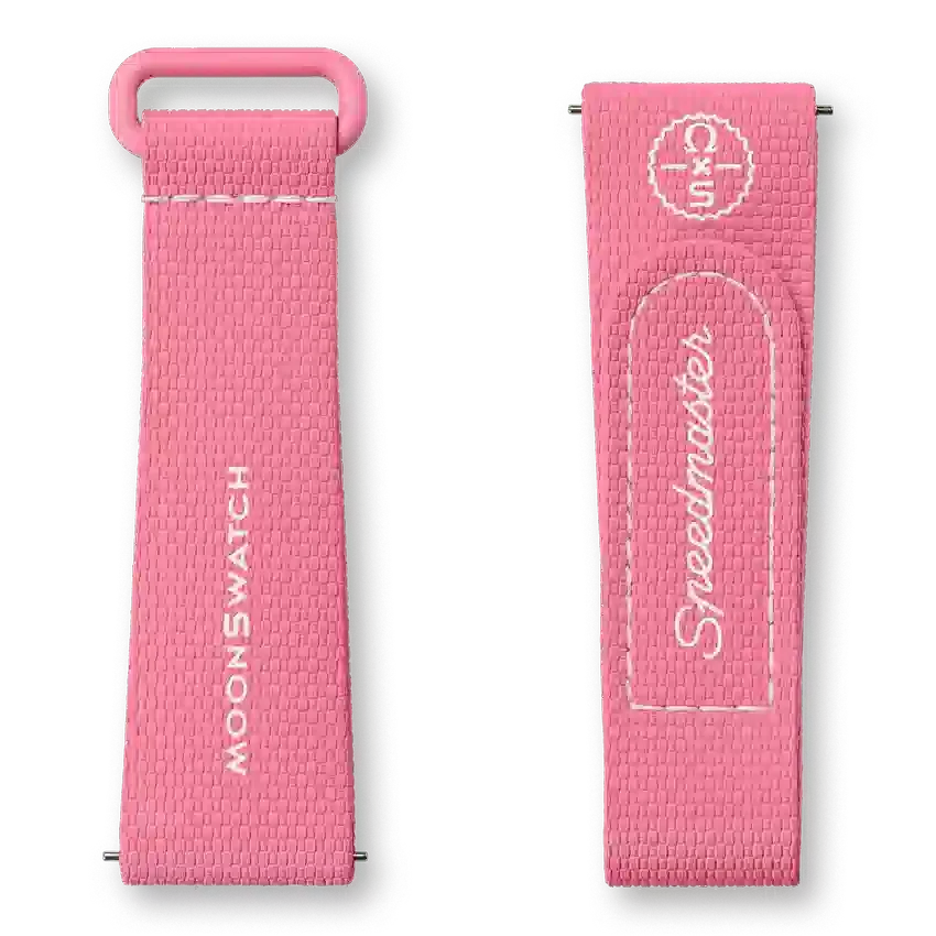 MoonSwatch rosa/gomma rosa
